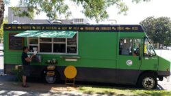 The bruschetta truck parks at Clif Family Vineyards in St. Helena, California