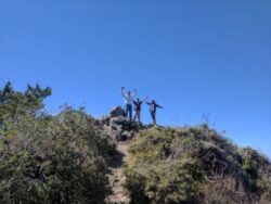 A family celebrates over Muir Beach, California.