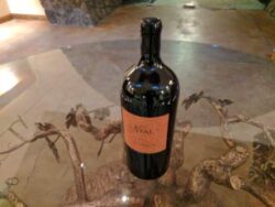 The bottle of Napa Valley's Neal Cabernet Sauvignon sits conspicuously on the table, calling our name.