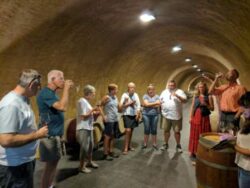 Wine tasting in the caves of Porter Family in Coombville District of Napa valley.