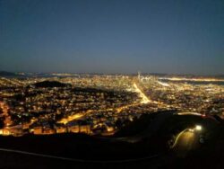 Twin Peaks of San Francisco is a spectacular view at night, adding magic to our city tour.